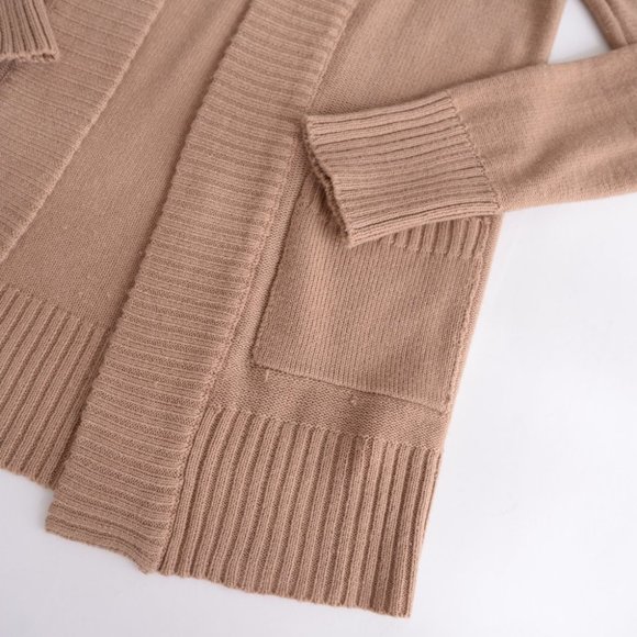 Streetwear Society Tan Open Face Long Sleeve Cardigan Size Small - Picture 5 of 14
